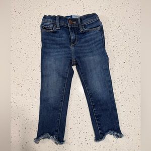 Kids Distressed Dark Blue Jeans/Jeggings Very Stretchy Adjustable Waistband